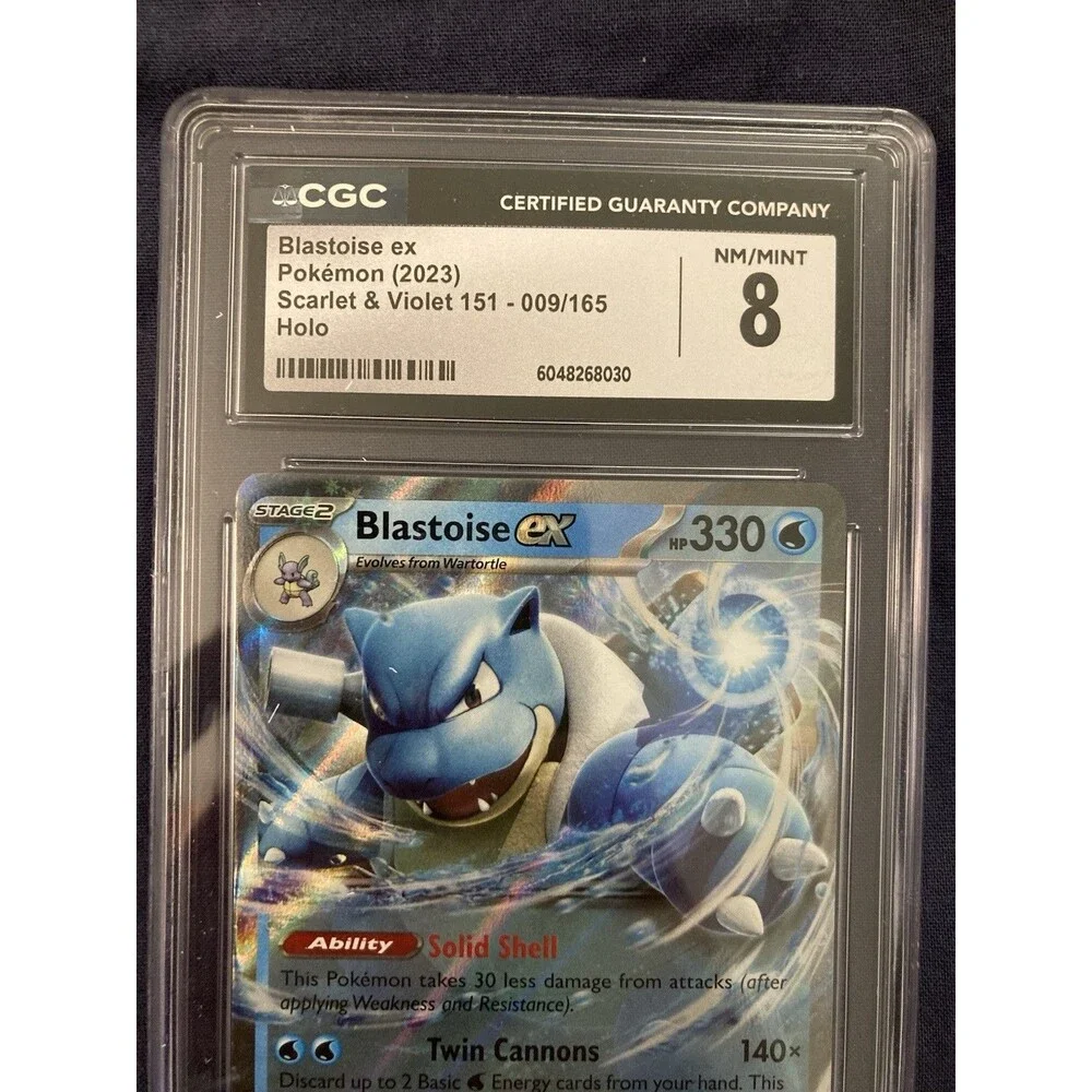CGC NM/MINT 8 Blastoise ex 009/165 Sv: Scarlet & Violet 151 Double Rare Holo